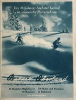 Vintage Reklame, Berner Oberland, Skisport, 1945