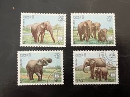 Laos 1987 Elefanten gest.  (A14)