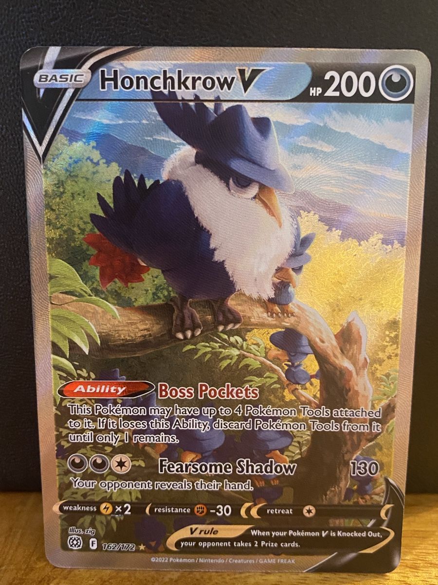 Pokémon Sammelbilder & Trading cards: Honchkrow V (BRS 162) – Neu (gemäss Beschreibung) aus Dallenwil von Kartengrund