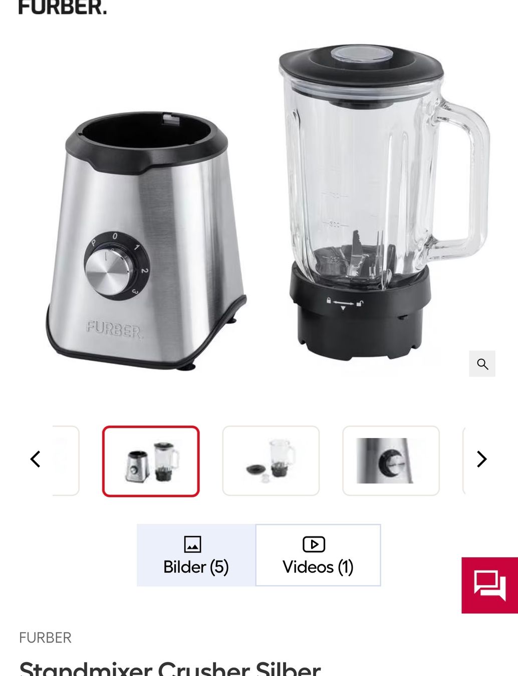 Elettrodomestici da cucina: Standmixer (neu/unverpackt) – Nuovo e nell'imballaggio originale da Zürich venduto da SS59 1