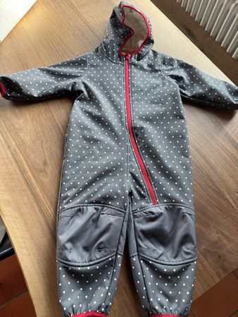 Softshell Overall impidimpi gepunktet Grösse 86/92 grau
