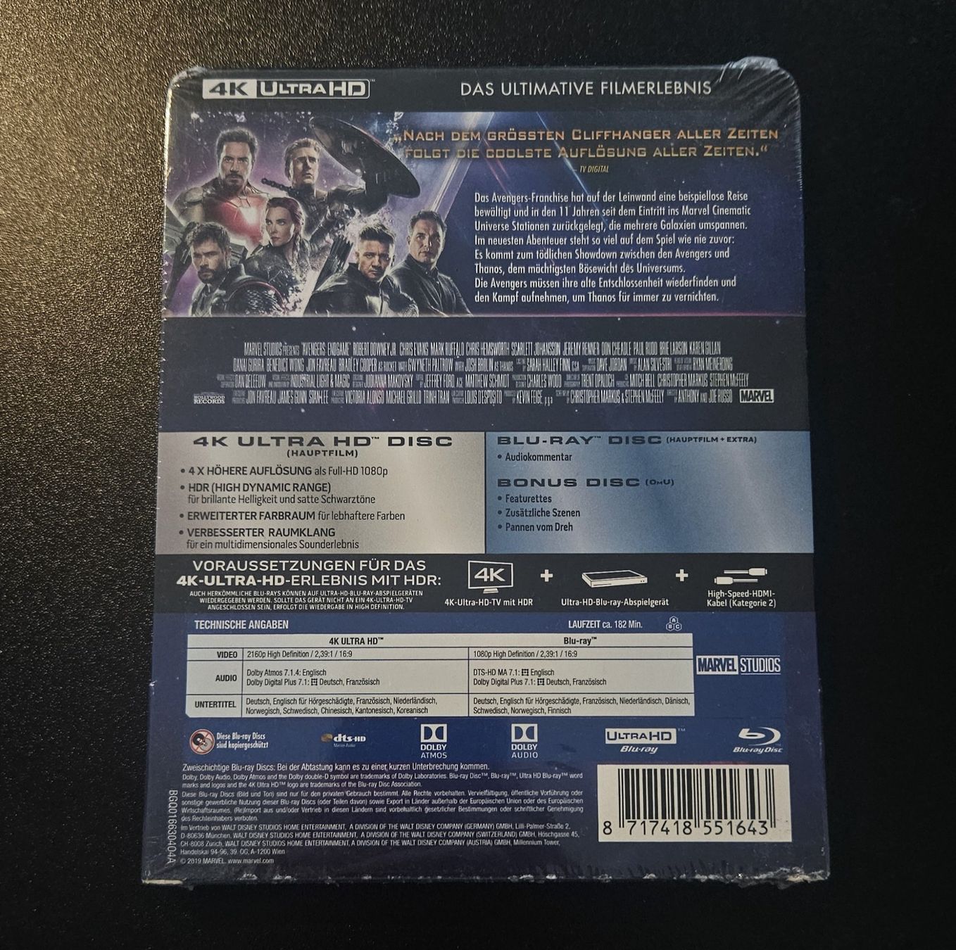 Alle DVDs: Avengers Endgame Blu-Ray - Steelbook – Neu und originalverpackt aus Kloten von mar_w6hp 1