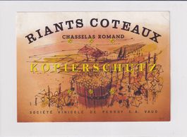Etikette für Wein - Riants Coteaux (Chasselas romand) /bd