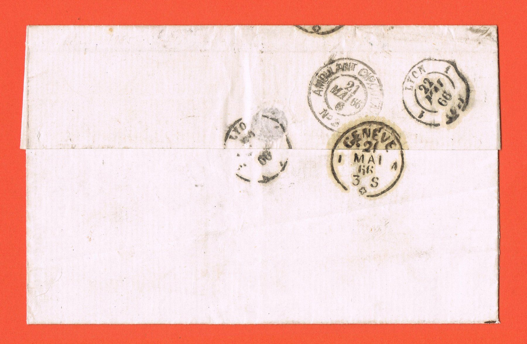 Tutti i francobolli: Brief Coppet - Lyon (F) – Usato da Biberstein venduto da Jura39 1