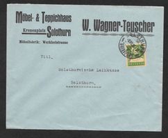 Solothurn illustr. Brief Wagner-Teuscher Möbelhaus 9.7.1925