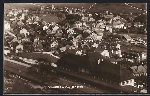 Cartoline postali: AK Vallorbe, Teilansicht mit Bahnhof – Usato da Berlin venduto da bartko-reher
