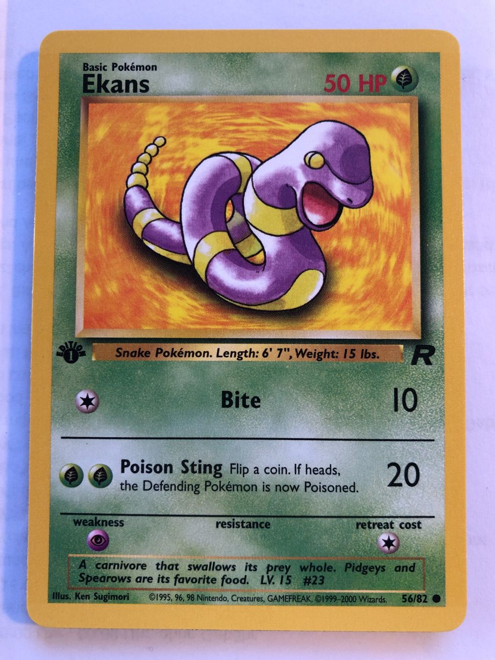 Sammelbilder & Trading cards: Ekans 1st Team Rocket - MINT - ab 1.- – Gebraucht aus Giubiasco von dan_pr8b