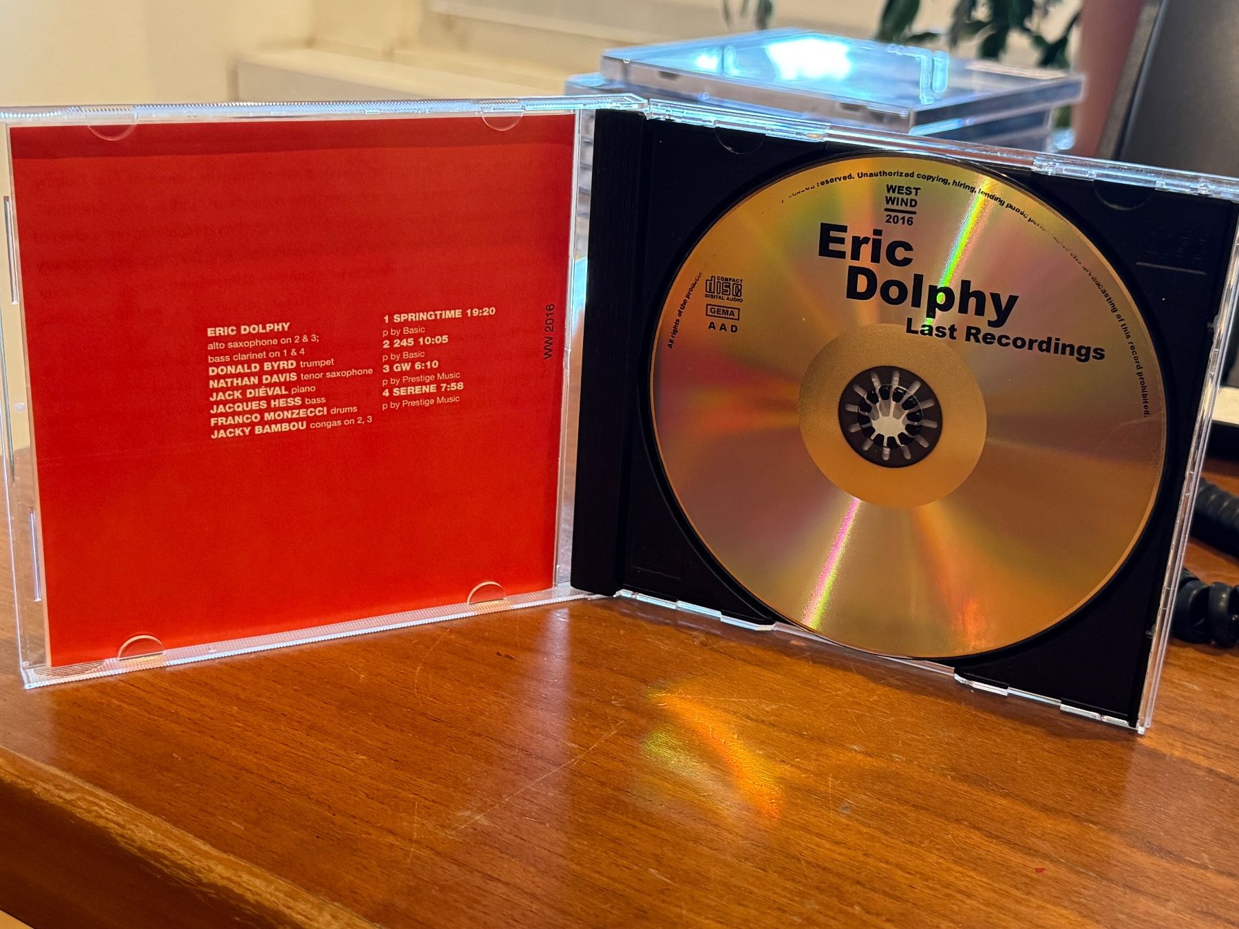 CD: Eric Dolphy - Last Recordings - KA01B – Usato da Küsnacht ZH venduto da JazzRecords 2
