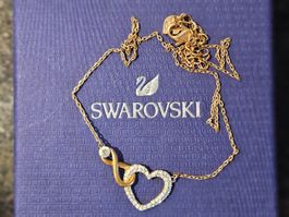 Swarovski Kette Herz Unendlichkeit Roségold Zustand Neu