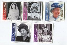 Briefmarken "Königin Elisabeth II." Gibraltar.