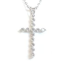 Kreuzanhänger, 750 Weissgold: 12 Diamanten, statt 1.190 CHF