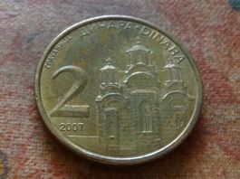 SERBIE   2  Dinars  2007