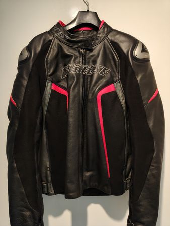 Veste cuir d'été moto femme Dainese Racing