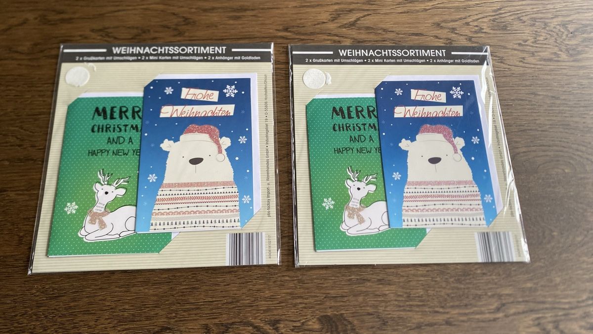 Cartoline: Weihnachtskarten-Set, neu & OVP, Grusskarten, Anhänger Mini – Nuovo e nell'imballaggio originale da Hochwald venduto da _biene_ 3