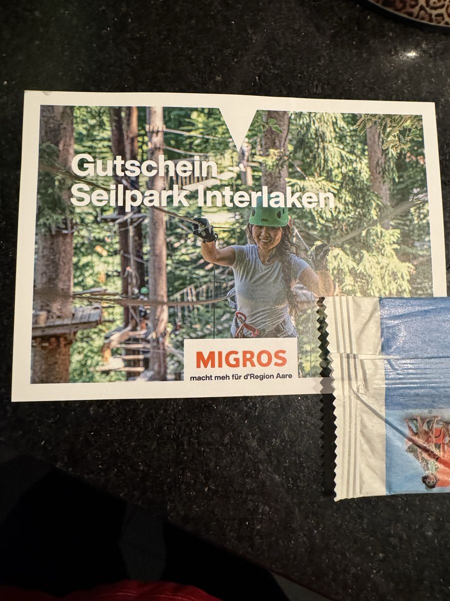 Buoni: Gutschein Seilpark Interlaken – Nuovo e nell'imballaggio originale da Moosseedorf venduto da gunman82