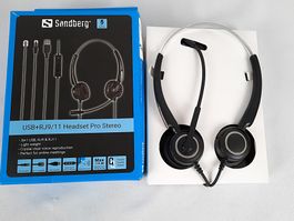 SANDBERG Headset Stereo Pro USB, RJ9, RJ11