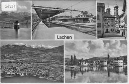 Lachen SZ - Bahnhof, Flugaufnahme