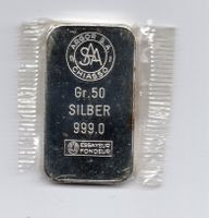 (1258) Silberbarren, 50 g, Argor