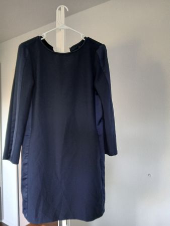Zara Basic Navy Blue Long Sleeve Dress - Size S