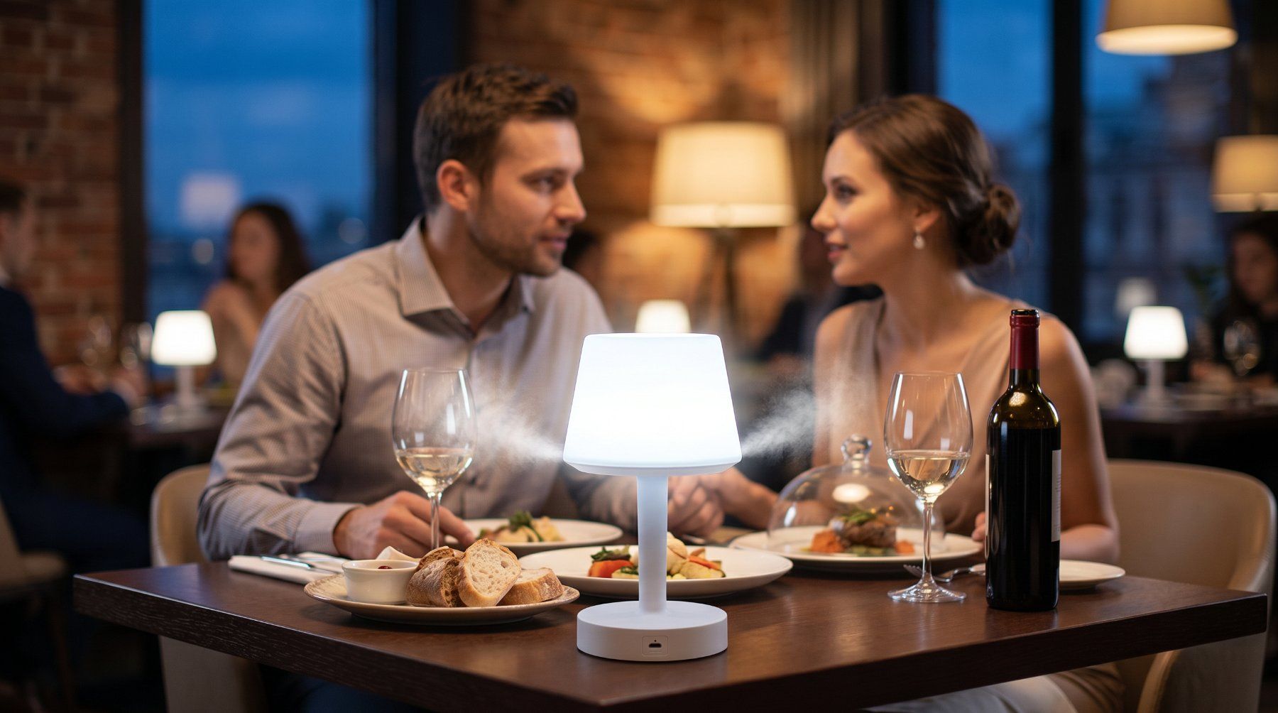 Lampen: Tischlampe mit Lautsprechern – Neu und originalverpackt aus Bauma von Moonbrix