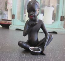Mid Century Afrikanische Skulptur2386S Gmundner Austria 12cm