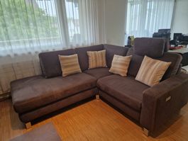 Elegante Ecksofa mit Relaxfunktion & Kopfstützen Top Zustand