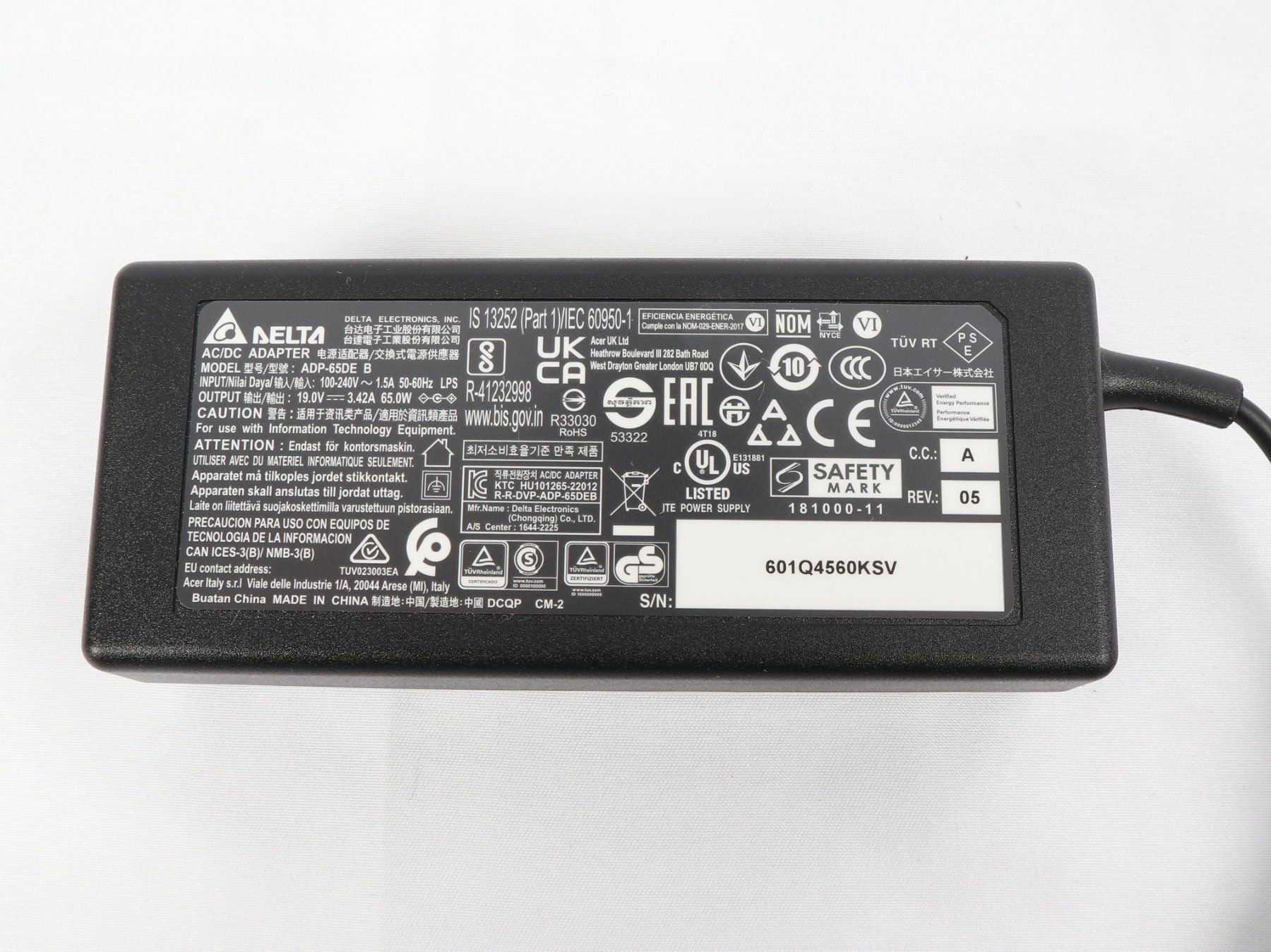 Acer Ladegerät: ACER Netzteil 65 W Power – Neu (gemäss Beschreibung) aus Steinen von Restwert_Steinen 6