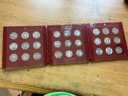 27 Silber Medaillen set 700 Jahre Eidegnossenschaft, Nr 221