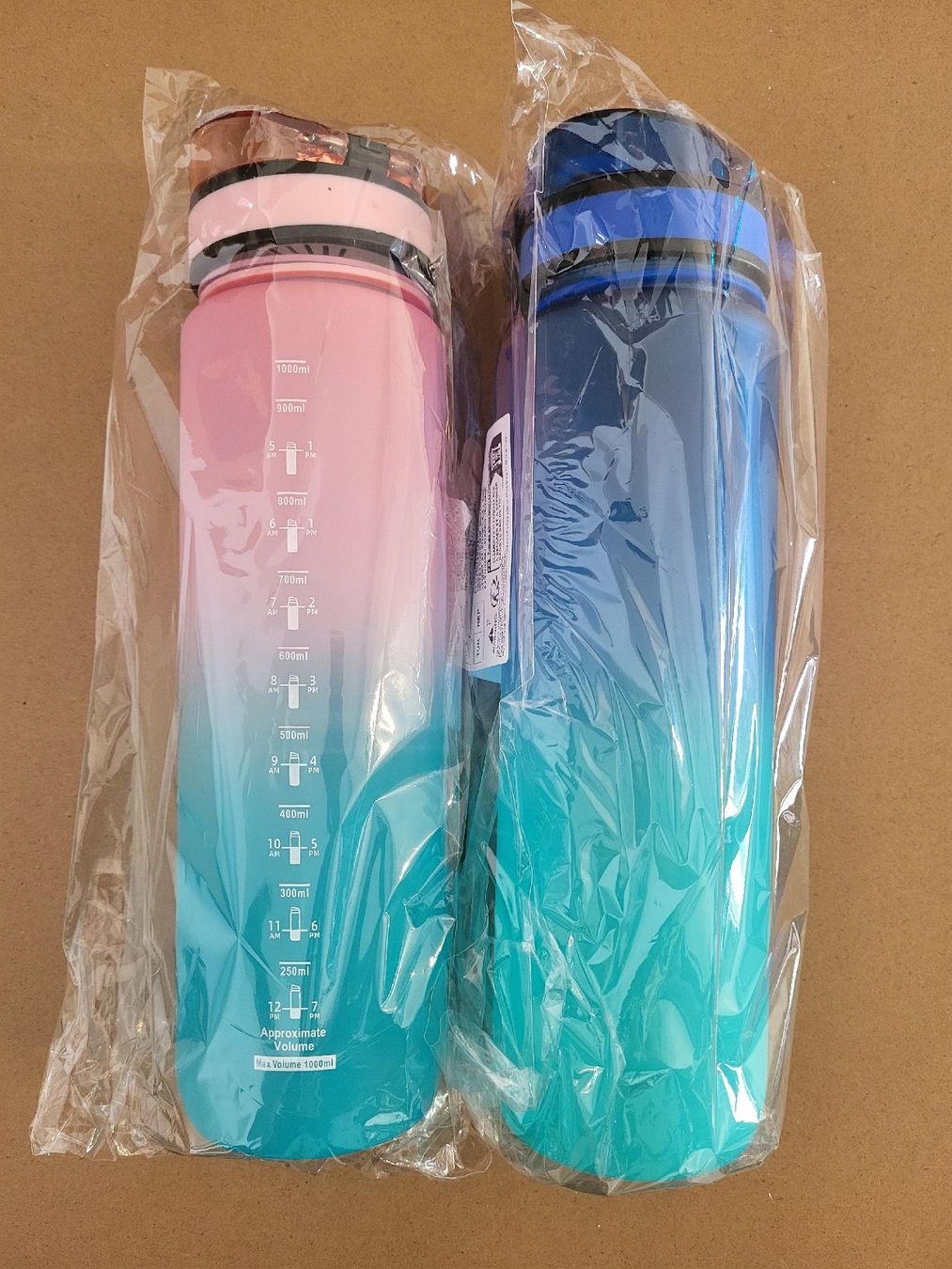 Gourdes & Thermos: Trinkflaschen Set, 2 Stk. Rosa Blau, 1000ml – Neuf avec emballage d'origine à Riniken par Melanie910