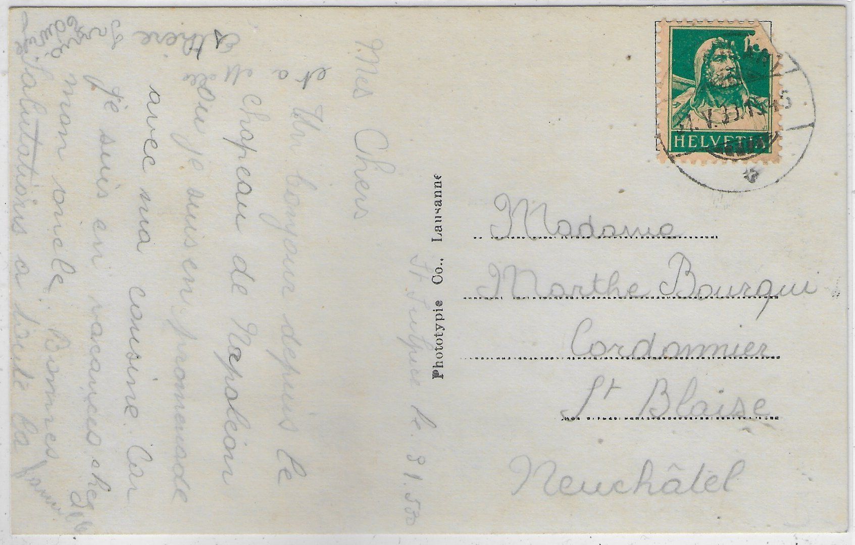 Cartoline postali: Fleurier - Vue generale – Usato da Ettingen venduto da Kartenplanet 1