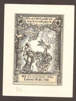 Ex-libris héraldique Ludwig Gerster par E. Huber, Bern