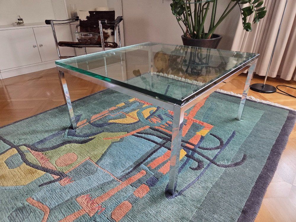 Tavoli: Moderner Glas-Couchtisch mit Chromgestell – Usato da Zug venduto da zugi26 2