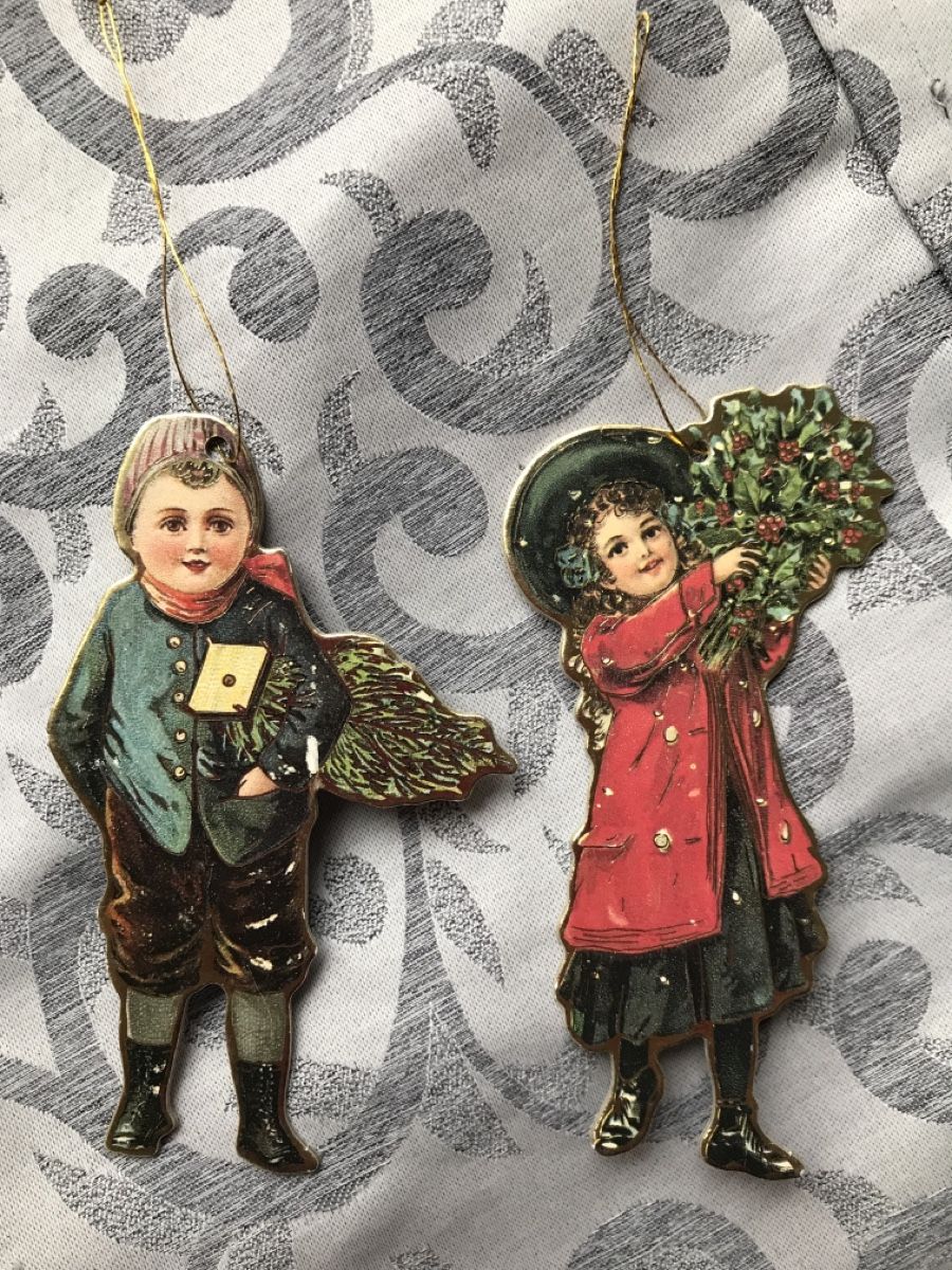 Tutte le decorazioni: Mädchen Junge Aufhänger aus Karton Weihnachten – Nuovo (secondo la descrizione) da Alpnach Dorf venduto da marvo
