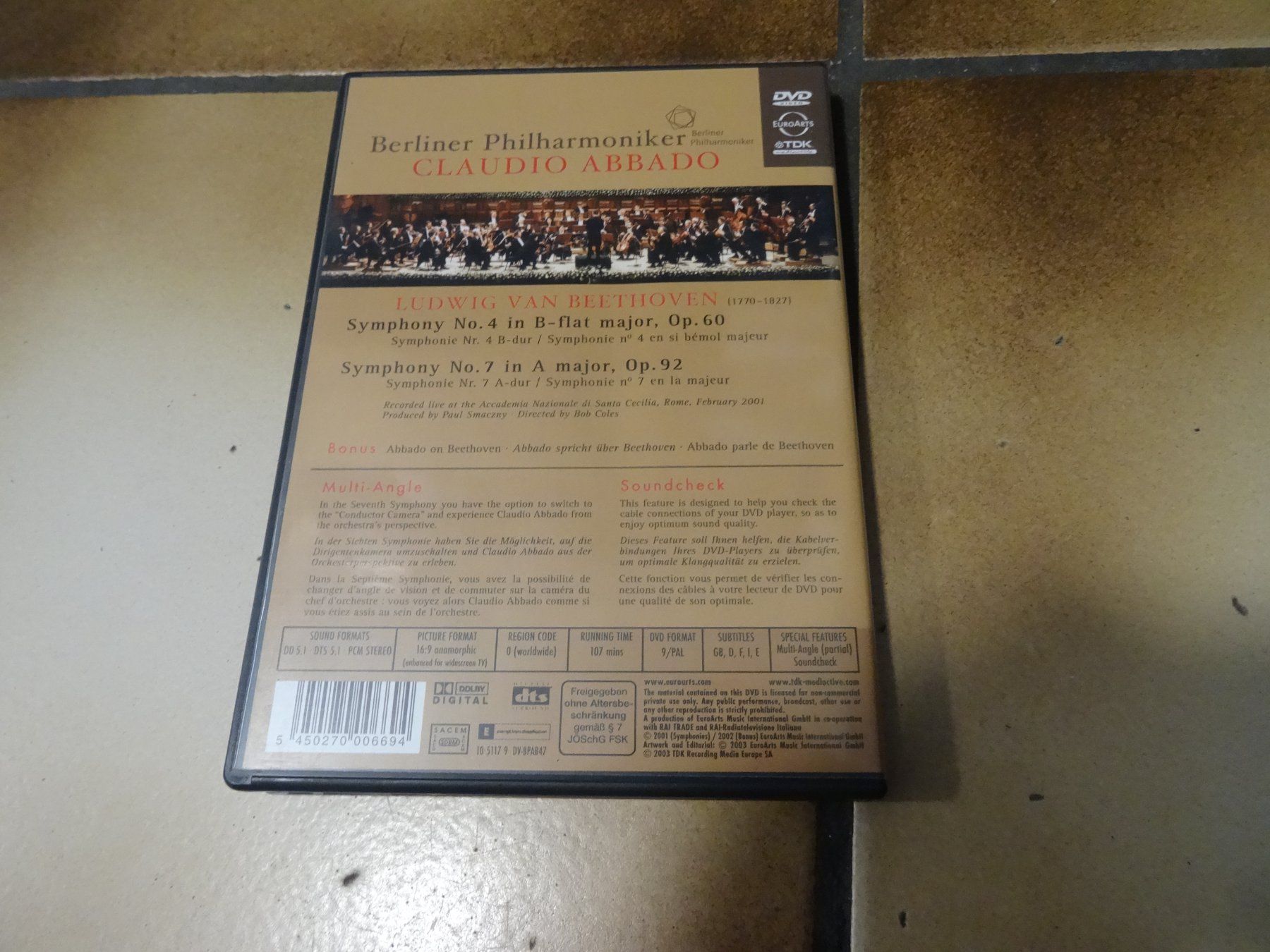 Tutti i DVDs: DVD Beethoven Symphonies 4 & 7 Abbado – Usato da Olten venduto da Disc-Ausverkauf 2