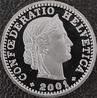 20 Rappen 2001 stgl. / aus Münzsatz