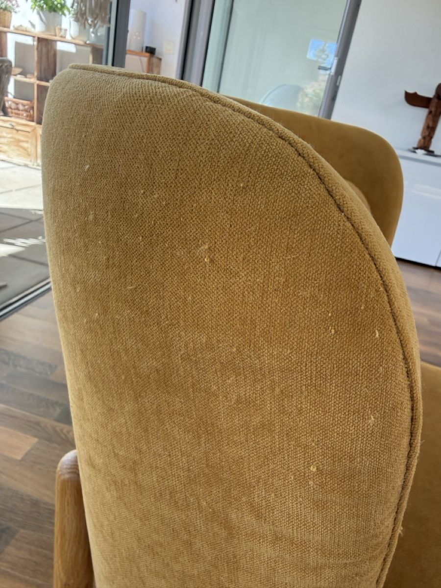 La Redoute Poltrone: Okerfarbener Sessel aus Samt – Usato da Stadel venduto da Atropa1969 2