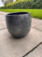 Grosser Pflanzentopf / Übertopf Anthrazit mit Struktur 22cm