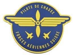 Schweizer Luftwaffe Patch "Pilote de Chasse" F/A-18 Klett
