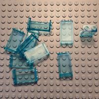 Lego 10x Fenster 1x2x3 trans.blau (87544)