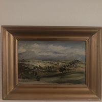Tableau original André Charigny, huile sur toile datée 1944