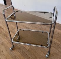 Vintage Cosmos Biel Servierwagen (1966) – Chrom & Rauchglas