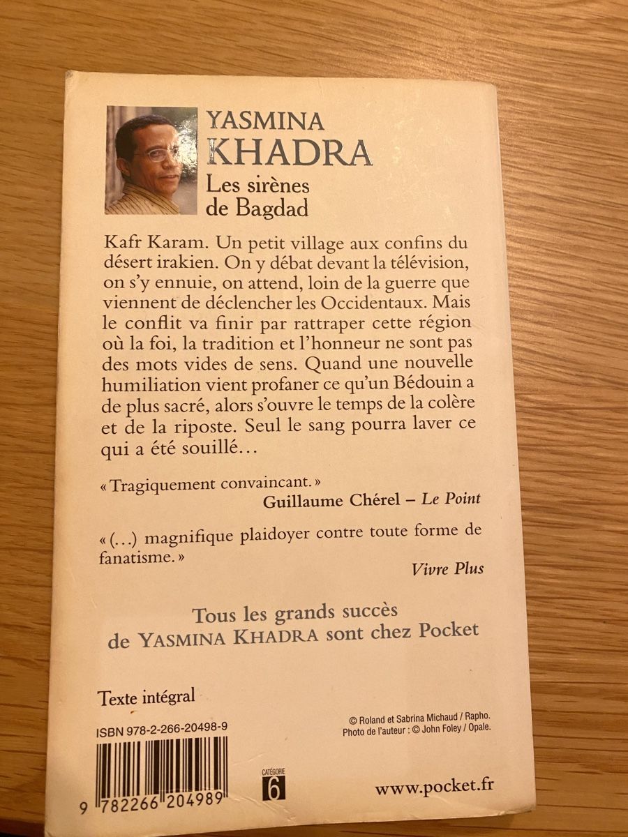 Bücher: Livre Yasmina Khadra – Gebraucht aus Bussigny von Pauline.dbs 1