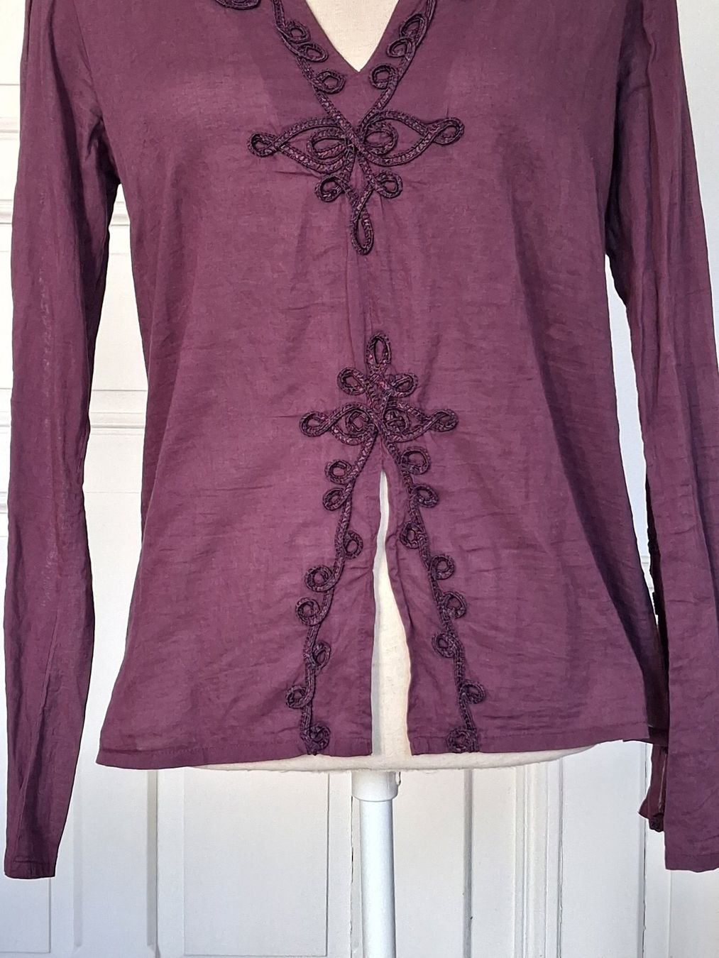 Camicette: Sommer leichte langarm Bluse violett Gr. S – Usato da Ried-Brig venduto da Zzyzx 3