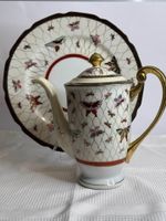 Kaffeekanne mit Teller, Porzellan, 18K Golddekor, China