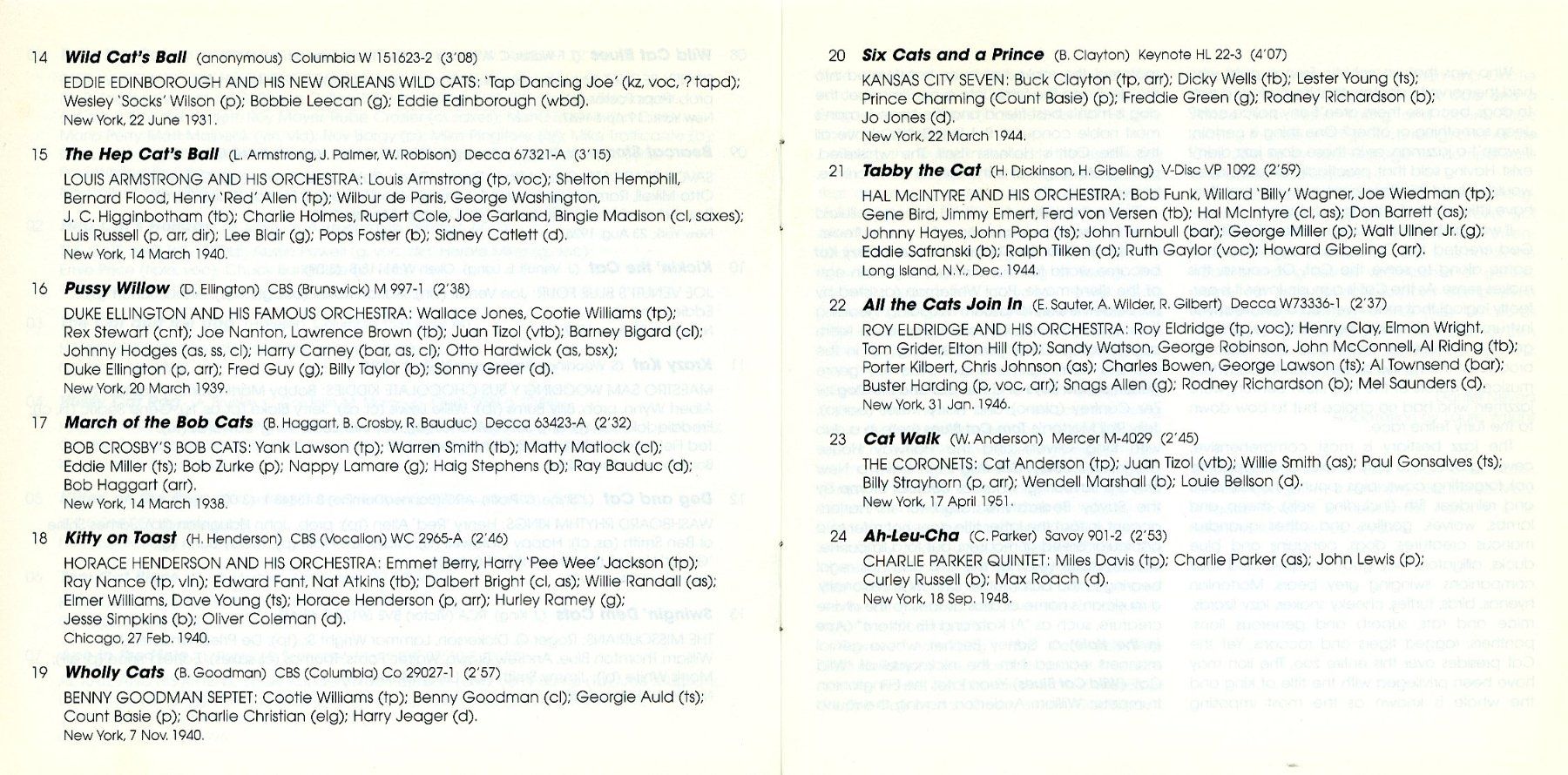 CD: CD - JAZZ CATS compilation (sagajazz 41) – Nuovo (secondo la descrizione) da Morges venduto da evnocha3 7