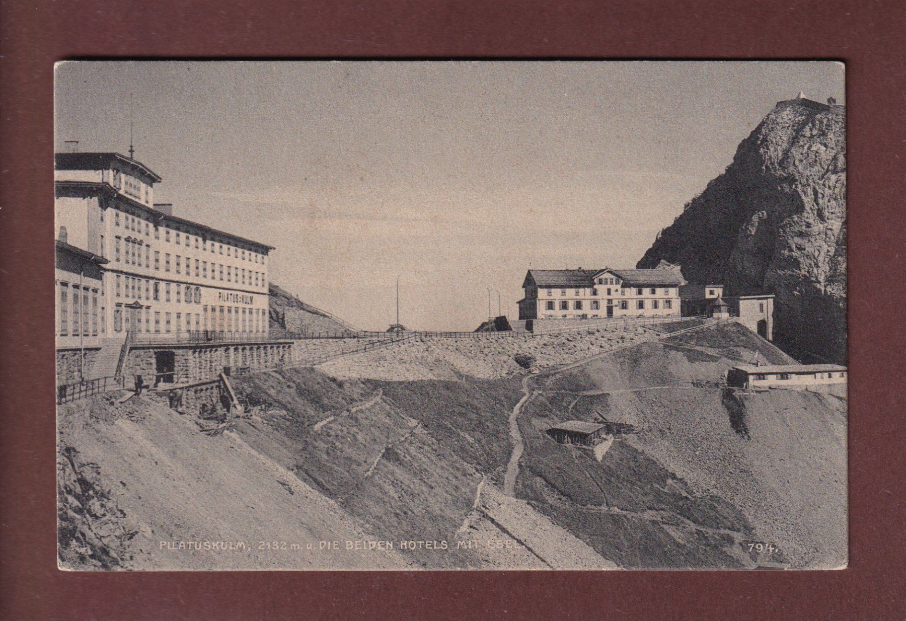 Cartoline postali: PILATUS-KULM - Beiden Hotels – Usato da Pully venduto da nicecards-shop