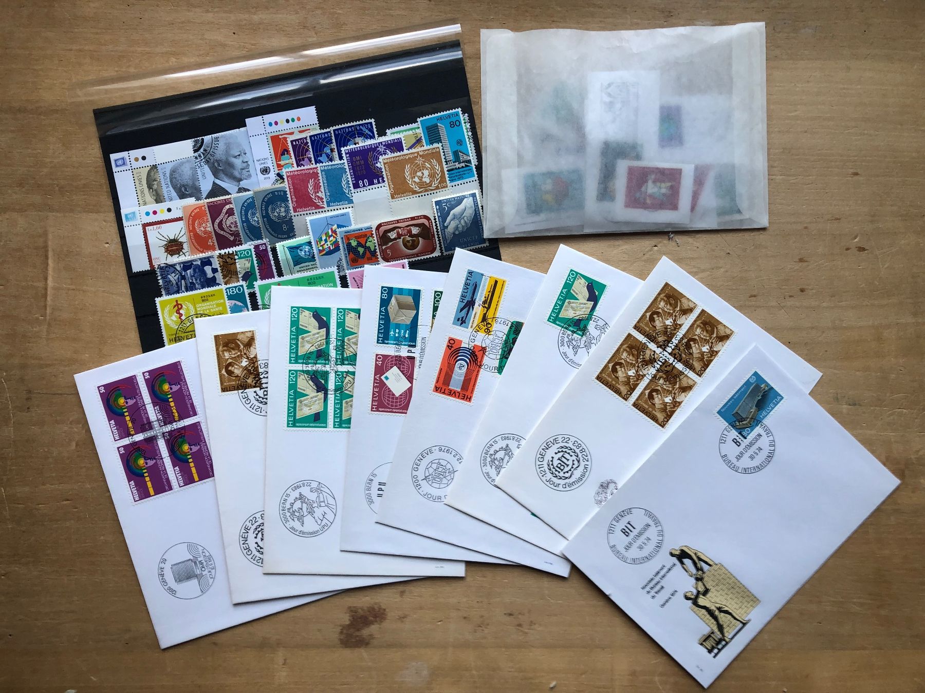 Alle Briefmarken: UNO, BIT, UIT.... – Gebraucht aus Neuchâtel von Atahuallpa 2