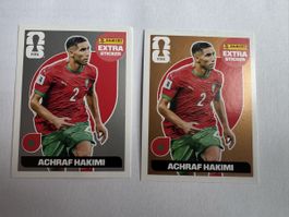 Extra Sticker Panini bronze et argent Achraf Hakimi