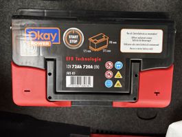 Starterbatterie Okay EFB 72Ah 720A neu mit Garantie