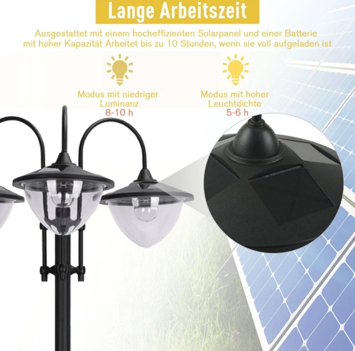 Lampade: GARTEN SOLARLEUCHTE Blumentopf Lampe NEU SOFORT – Nuovo e nell'imballaggio originale da Sulgen venduto da eytsh 3